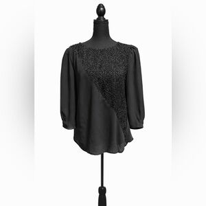 Byer California Black Sheer Blouse Small
